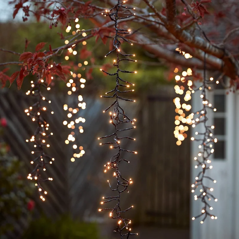 6 Warm White Cascading LED Cluster Lights