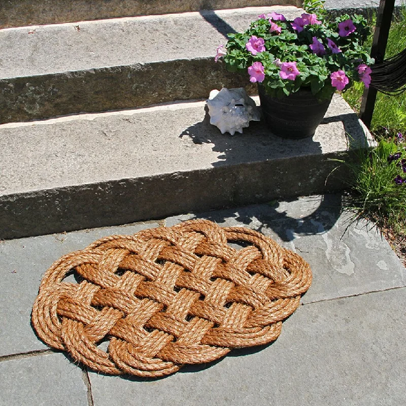 Woven Nautical Entry Rug, Round Door Mat